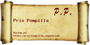Prix Pompilla névjegykártya
